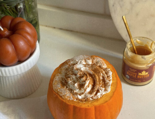 Salted Maple Iced Latte in a Mini Pumpkin!! 🎃✨