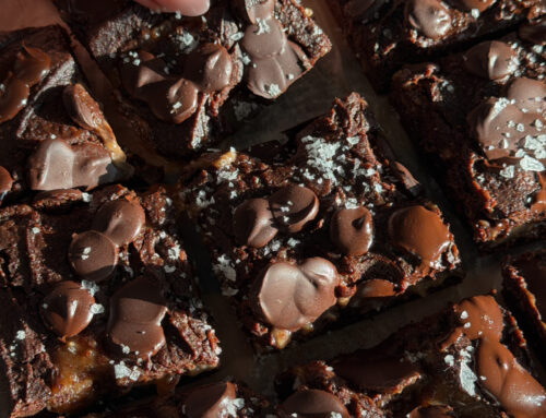 Fudgy Chickpea Salted Caramel Brownies (Gluten-Free + Dairy-Free)
