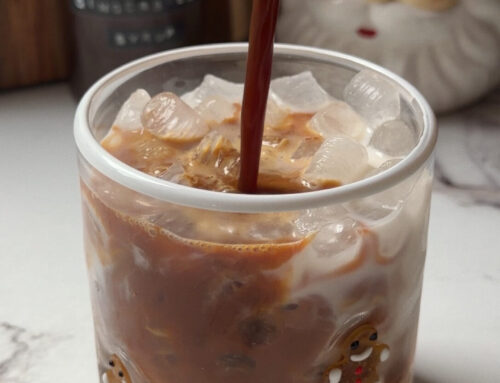 Gingerbread Iced Latte with Vanilla Kefir Cold Foam (Homemade Gingerbread Syrup)