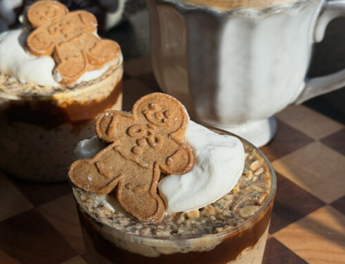 Gingerbread Protein Overnight Oats