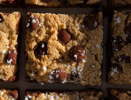 Chewy Gooey Tahini Blondies