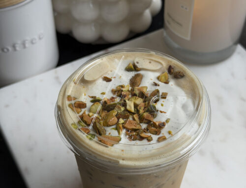 Creamy Iced Pistachio Latte (Dairy-Free + Naturally Sweetened)