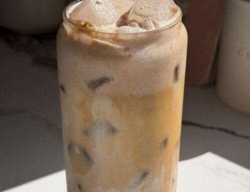 Brownie batter iced latte