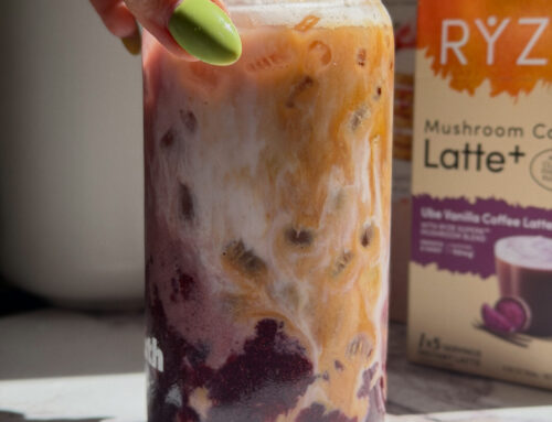 Blueberry Ube Iced Latte