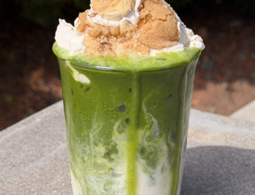 Banana pudding matcha latte